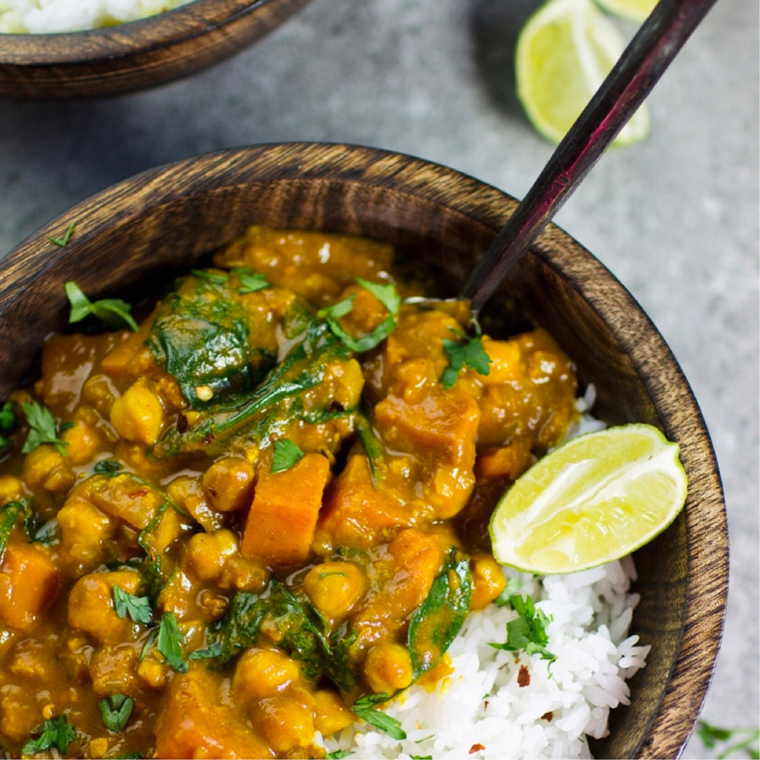 Easy Vegan Sweet Potato & Chickpea Curry