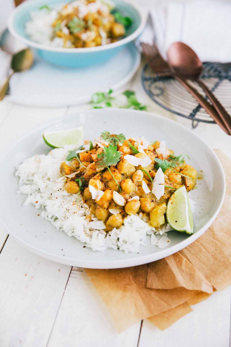 Aromatic Sweet Potato and Chickpea Curry
